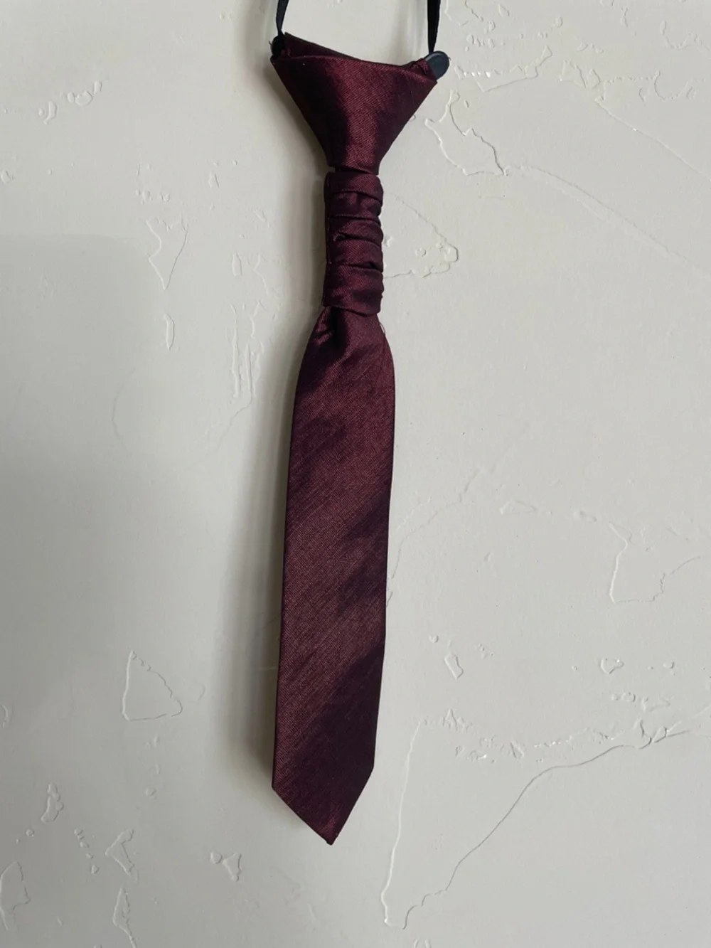 Boys Burgundy Pre-Tied Necktie